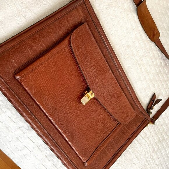 Bags | Leather Laptop Bag Or Briefcase 9s | Poshmark